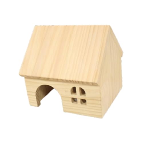 JISADER Hamster Wood House Habitat Decor versorgt Haustier Haus kleines Tier Hideaway House für Mäuse, S von JISADER