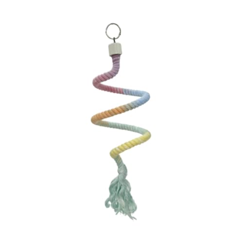 JISADER Kauspielzeug für Vögel Hanging Stand Activity Center für Wellensittiche Und Conures, 80 cm Metallring von JISADER