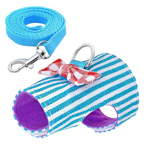 JISADER Kleine Tier Walking Leine Traktion Seil Strap Einstellbare Anti Slip Griff Ratte Harness Leine für Hamster Frettchen Gerbil, m von JISADER