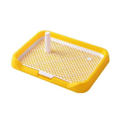 JISADER Mesh Grids Toiletten-Hundetöpfchen-Tablett, Trainingstablett, Hundetöpfchen-Unterlage für kleine und mittelgroße Hunde, Gelb von JISADER