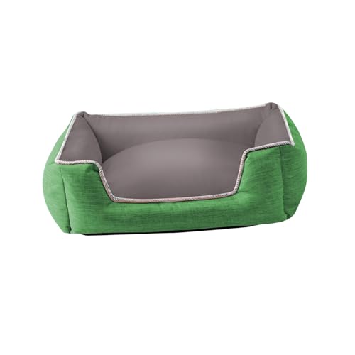 JISADER Pet House Hundebett, Abnehmbarer Bezug, für den Innenbereich, für Welpen, Sofa, Katzenbett für Zwinger, Schlafzimmer, Tierhandlung, mittelgroße, S Grün von JISADER