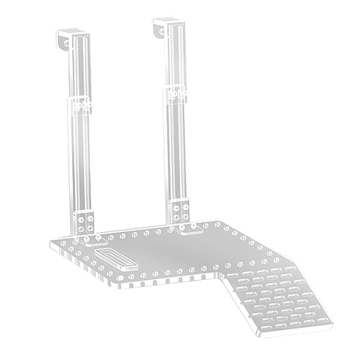 JISADER Schildkröten-Aalplattform, Schildkrötenrampe, Aquarium-Zubehör, transparente Bask-Terrasse, Ruheterrasse für Schildkröten, Eidechsen, Salamander, 15,5 x 16,3 x 4,3 cm von JISADER