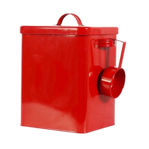 JISADER Tiernahrung Lagerung Container Tiernahrung Spender Hundefutter Eimer Reis Zucker Bins für Outdoor, Rot von JISADER