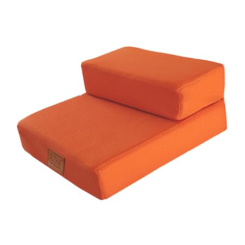 JISADER Treppen für Hunde für Kleine Helle Hundestufen für Das Obere Bett Und Die Bequemen Süßen Haustierstufen für Tiere, Orange von JISADER