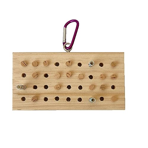 JISADER Vogel-Kauspielzeug, Papageienkäfig-Bissspielzeug, Holzkäfig-Spielzeug, Papageien-Puzzle-Spielzeug für Aras, Finken, mittelgroße und große Vögel, von JISADER