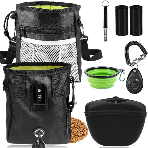 JIURUN Leckerlibeutel für Hunde – Hundetraining Leckerlibeutel, Leckerlibeutel für Haustiertraining mit Hundeleckerli-Tasche, Hundetraining Clicker, Hundepfeife, Hundekot-Tonabnehmerbeutel, Halter von JIURUN