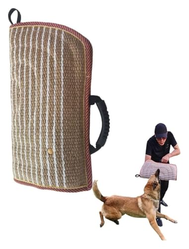 JIURUOZ Hundebiss Ärmel Schlepper, Beissarm Für Hunde, Hunde Springtrainingsgerät, Arm Jute Kauspielzeug Zerrspielzeug for Arbeitshund Pitbull Deutsch(Pink Stripe) von JIURUOZ