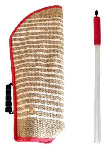 JIURUOZ Hundebiss Ärmel Schlepper, Beissarm Für Hunde, Hundebiss-Trainingsset Trainingsausrüstung Agility Trainer Hundetrainingsstock(Red) von JIURUOZ