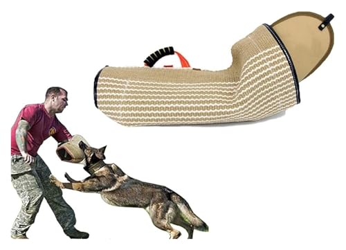 JIURUOZ Hundebiss Ärmel Schlepper, Hund beißt Sleeve, Großes Hundetrainingsset for Hundebeißer, kompletter Armschutz, Jacke, Trainingsanzug mit Griff, Armschutzhülle von JIURUOZ