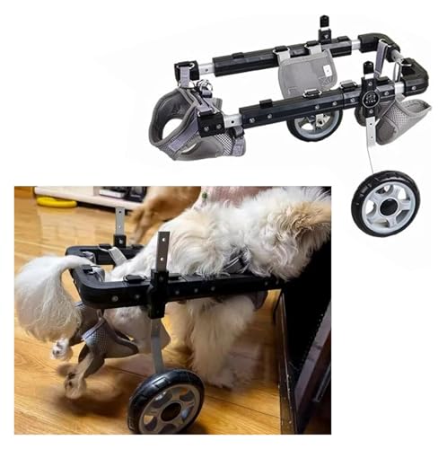 JIURUOZ Hunderollstuhl, Hundewagen/Rollstuhl, 7-55 Pfund Haustier-Rollstuhl-Mobilitätshilfen for die Hinterbeine, Leichter Hunde-Gehstuhlwagen mit Rädern(Large) von JIURUOZ