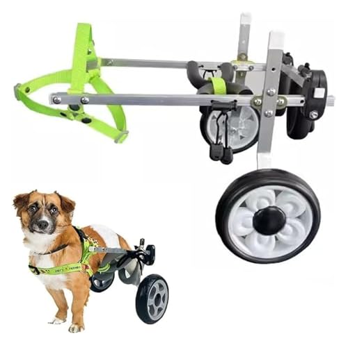 JIURUOZ Hunderollstuhl, Hundewagen/Rollstuhl, Haustier-Rollstuhl-unterstütztes Training, tragbarer Hunde-Rollstuhlwagen for den Rücken, 3,3-24 Pfund Hunde-Gehwagen(Large) von JIURUOZ