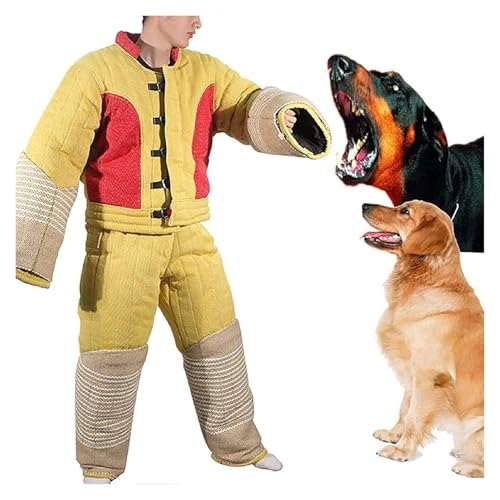 JIURUOZ Schutzkleidung für Trainingshunde, Schutzkleidung for Trainingshunde, Overall for streunende Hunde im Freien, Anti-Bite-Unisex-Körperschutz-Beißanzug-Jacke(Large) von JIURUOZ