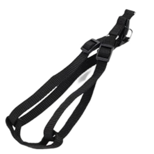 No Pull Hundegeschirr, weich, verstellbar, Basic-Nylon, Step-in-Welpenweste, for Spaziergänge im Freien /164(Black,M-kuan2.0cm) von JJAURANCE