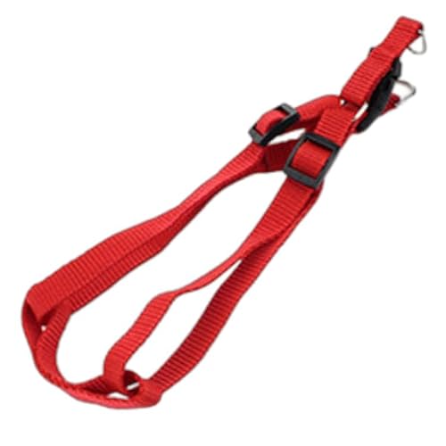 No Pull Hundegeschirr, weich, verstellbar, Basic-Nylon, Step-in-Welpenweste, for Spaziergänge im Freien /164(Red,S-kuan1.5cm) von JJAURANCE