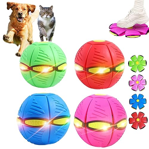 JJKTO Pet Toy Flying Saucer Ball, Flying Saucer Ball Dog Toy, Pet Cat Toy，Pet Toy Flying Saucer, Magic Elastic Deformation Flying Saucer Ball，Creative Ball Pet Toy for Kids Outdoor von JJKTO