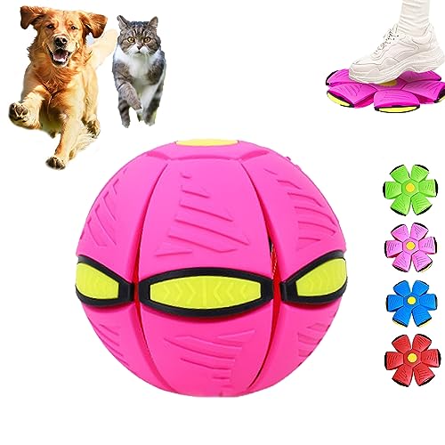 JJKTO Pet Toy Flying Saucer Ball, Flying Saucer Ball Dog Toy, Pet Cat Toy，Pet Toy Flying Saucer, Magic Elastic Deformation Flying Saucer Ball，Creative Ball Pet Toy for Kids Outdoor von JJKTO