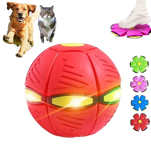 JJKTO Pet Toy Flying Saucer Ball, Flying Saucer Ball Dog Toy, Pet Cat Toy，Pet Toy Flying Saucer, Magic Elastic Deformation Flying Saucer Ball，Creative Ball Pet Toy for Kids Outdoor von JJKTO