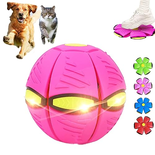 JJKTO Pet Toy Flying Saucer Ball, Flying Saucer Ball Dog Toy, Pet Cat Toy，Pet Toy Flying Saucer, Magic Elastic Deformation Flying Saucer Ball，Creative Ball Pet Toy for Kids Outdoor von JJKTO