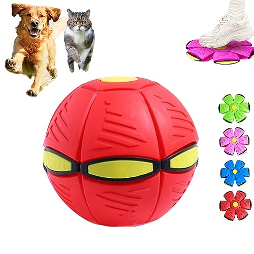 JJKTO Pet Toy Flying Saucer Ball, Flying Saucer Ball Dog Toy, Pet Cat Toy，Pet Toy Flying Saucer, Magic Elastic Deformation Flying Saucer Ball，Creative Ball Pet Toy for Kids Outdoor von JJKTO