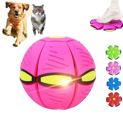 JJKTO Pet Toy Flying Saucer Ball, Flying Saucer Ball Dog Toy, Pet Cat Toy，Pet Toy Flying Saucer, Magic Elastic Deformation Flying Saucer Ball，Creative Ball Pet Toy for Kids Outdoor von JJKTO