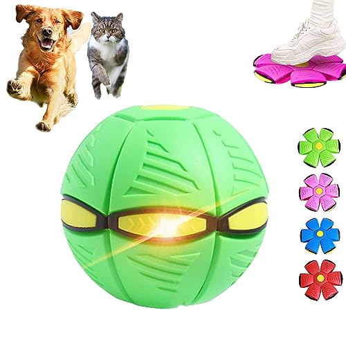 JJKTO Pet Toy Flying Saucer Ball, Flying Saucer Ball Dog Toy, Pet Cat Toy，Pet Toy Flying Saucer, Magic Elastic Deformation Flying Saucer Ball，Creative Ball Pet Toy for Kids Outdoor von JJKTO