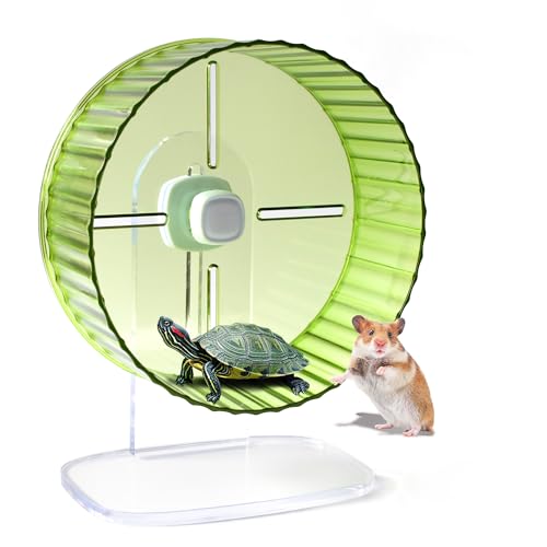 Turtle Wheel Toys, Silent Turtle Running Wheel, Turtle Exercise Wheels Turtle Tank Accessories, Quiet Turtle Wheel Adjustable Height Stand Turtle Wheels for Turtle, Small Pets von JJMOLLE