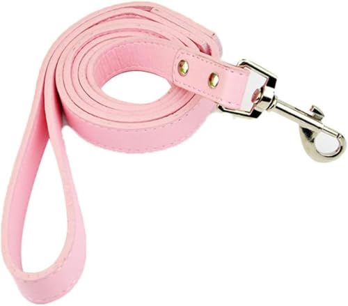 Farbiges Hundehalsband für kleine und mittelgroße Hunde, runde Spikes, mit Nieten besetzte Halskette für Hunde zum Spazierengehen, rosa Halsband, XS-rosa Leine-S von JKDSAO