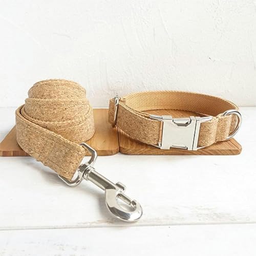 Hundehalsband, praktisches Hundeleinen-Zubehör zum Spazierengehen für kleine, mittelgroße und große Hunde, 5 Größen - Hundehalsband- und Leinen-Set - M von JKDSAO