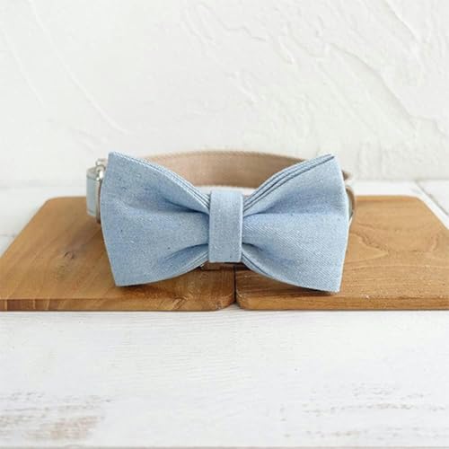 Hundehalsband Halsband blau-weiß 5 Größen Hundehalsband,Hundehalsband,xs-Dog Collar Bow Tie-M von JKDSAO