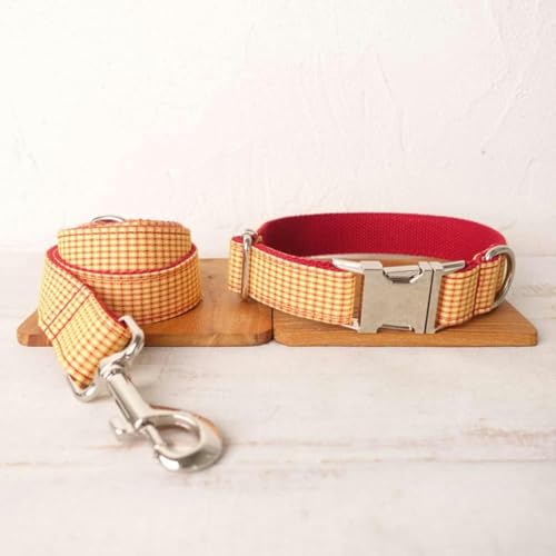 Hundehalsband aus Polysatin und Nylon, 5 Größen, Hundehalsband, Hundehalsband, S-Hundehalsband-Leinen-Set-M von JKDSAO