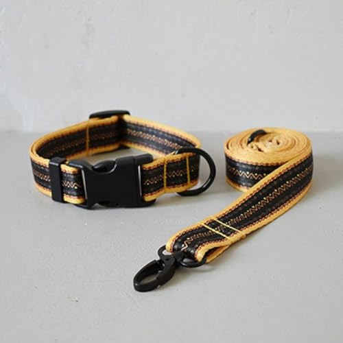 Set aus Hundehalsband und -Leine aus Nylon. Personalisiertes Hundekettenhalsband ist EIN Haustierbedarfsset für Hunde, Hundehalsband, Halsband und Leine, M-Set aus Halsband und Leine-L von JKDSAO