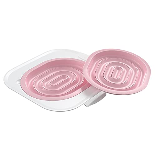 Hunde Tier WC Katzentoiletten-Trainingsset, Katzentoilette, Welpenmatte, Katzentoilettentrainer, Toilette, Haustier, lehren Sie die Katze, die Toilette zu benutzen Haustiermatte(Pink Kit x1 tray) von JKELPV