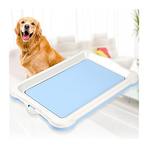 JKELPV Hunde Tier WC Blau Tragbarer Abnehmbarer Hundetraining WC-Tablett Indoor-Welpen Katze Wurf Box Pet Supplies Indoor Hunde Töpfe Haustiermatte von JKELPV