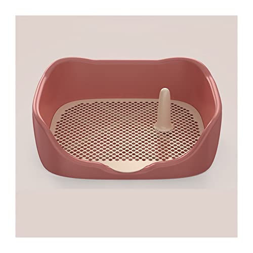 JKELPV Hunde Tier WC Hundetoilette aus Kunststoff für Kätzchen, Kaninchen, Hundetöpfe, Becken für Haustiere, Welpen, für den Innenbereich Haustiermatte(3,M 50X41.5X16CM) von JKELPV