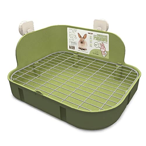 JKELPV Hunde Tier WC Kleine Toilette, sauberer Käfig, quadratische Bettpfanne, Töpfchen, Hygiene, Bettwäsche, Eck-Katzentoilette Haustiermatte(Light Green) von JKELPV