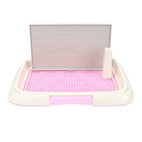 JKELPV Hunde Tier WC Toilette Bettpfanne Gitter Hundetoilette Töpfchen Haustierprodukt Welpentoilette Haustiertoilette Leicht zu reinigen Haustiermatte(Pink) von JKELPV