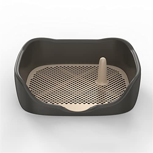 JKELPV Hunde Tier WC Tragbare Hundetoilette, doppelschichtiges Welpen-Tablett, Toilette für Hunde, Haustiere, WC, Toilettenreinigung, Töpfchen Haustiermatte(Black,M) von JKELPV