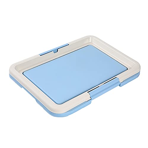 JKELPV Hunde Tier WC Tragbare Hundetrainingstoilette für Innenhunde, Töpfchen, Haustiertoilette für Katzentoilette, Welpen-Pad-Halter, Tablett Haustiermatte(Blue) von JKELPV