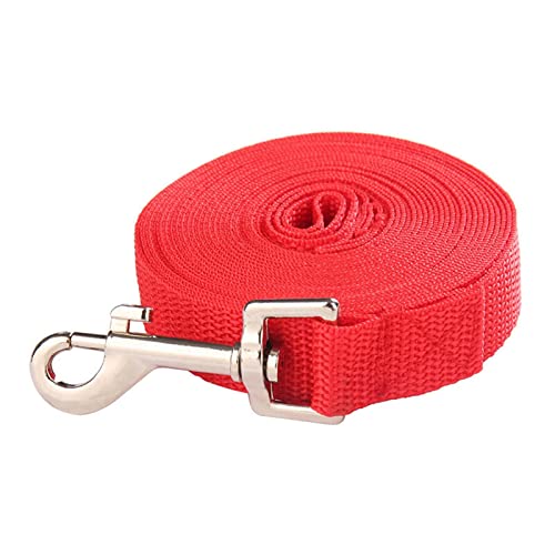 JKELPV Hundeleine Schleppleine für Hunde 1,5 1,8 3 6 10 15 20 30 50M Solide Hundeleine für große Hunde Pet Puppy Walking Training Lead Rope(Red,3 m x 2.0 cm) von JKELPV