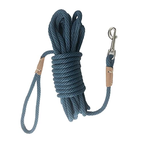 JKELPV Hundeleine Schleppleine für Hunde 2m 3m 5m 10m Leash Tracking Line Strapazierfähiges Welpenseil für kleine mittelgroße Hunde(Black,M dima 0.9 10 M) von JKELPV