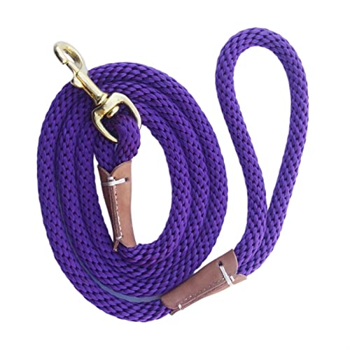 JKELPV Hundeleine Schleppleine für Hunde Hundetrainingsleine, Seil, leicht, klein, mittelgroß, Hunde-Tracking-Leinen, 2 m, 5 m, 10 m(Purple,1.5M (5ft)) von JKELPV