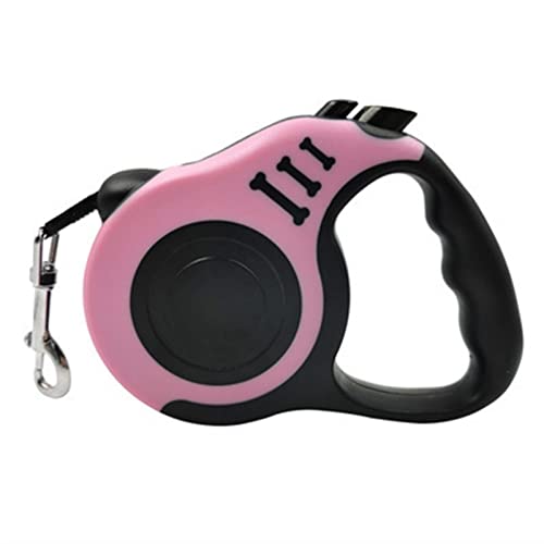 JKELPV Hundeleine Schleppleine für Hunde Pet Automatische einziehbare Zugseil Hundeleine Einziehbare Hundekette Heimtierbedarf(B-pink,3 M) von JKELPV