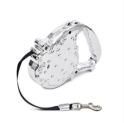 JKELPV Hundeleine Schleppleine für Hunde Pet Hundeleine Pet Auto Leash Retractable Puppy 3-7M lang(Silver 3M) von JKELPV