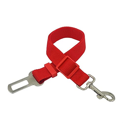 JKELPV Hundeleine Schleppleine für Hunde Verstellbarer Haustier-Hundekatzen-Auto-Sicherheitsgurt Nylon Small Medium Large Dogs Traction Rope Travel(Red) von JKELPV