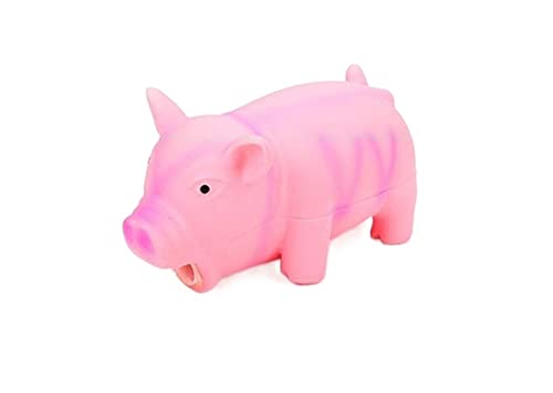 JKELPV Kauspielzeug für Hunde 1 Stück niedliches Gummi-Sound-Schwein grunzendes Quietsch-Latex-Haustier-Kauspielzeug für Hunde-Quietscher Katzenspielzeug(S Length 15cm) von JKELPV