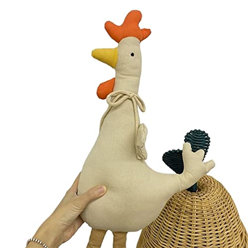 JKELPV Kauspielzeug für Hunde Baby Tier Plüsch Spielzeug gefüllte Puppe Cartoon Huhn Giraffe Gans Spielzeug für Kinder Katzenspielzeug(Chicken) von JKELPV