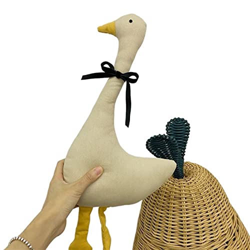 JKELPV Kauspielzeug für Hunde Baby Tier Plüsch Spielzeug gefüllte Puppe Cartoon Huhn Giraffe Gans Spielzeug für Kinder Katzenspielzeug(Goose) von JKELPV