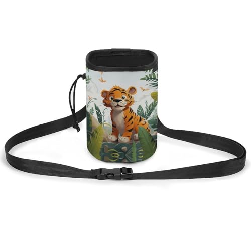 JKLQWH Hundetrainingspaket mit Cartoon-Tiger-Aufdruck, Hundetraining, Leckerli-Tasche, tragbare Haustiertasche, Welpen-Leckerli-Tasche, Haustiere im Freien von JKLQWH