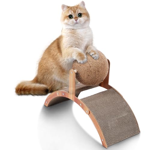 Kratzmatte Katze, natürliche Katzenkratzbretter Sisal Kratzteppich 50x30 cm, widerstandsfähig Katzenmöbel Fußmatte Sisalmatte Kratzpads für Katzen, Beige von JKOKPMG