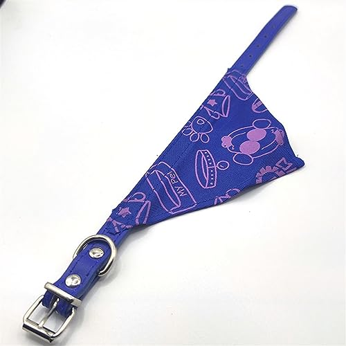 Haustier-Hunde-Lätzchen, Hunde-Bandana, 2 Stück, Segeltuch-Schal, dreieckige Lätzchen mit Metallschnalle, verstellbares Hunde-Bandana for kleine und mittelgroße Hunde(Dark Blue) von JKUHA